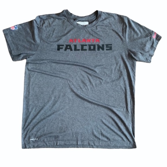 Nike Dri-Fit Gray Atlanta Falcons Official T-shirt - Picture 1 of 5